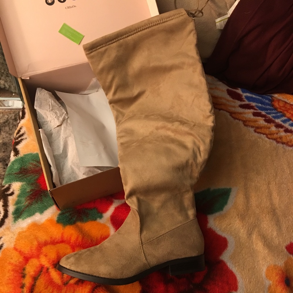 Over the knee boots wide width